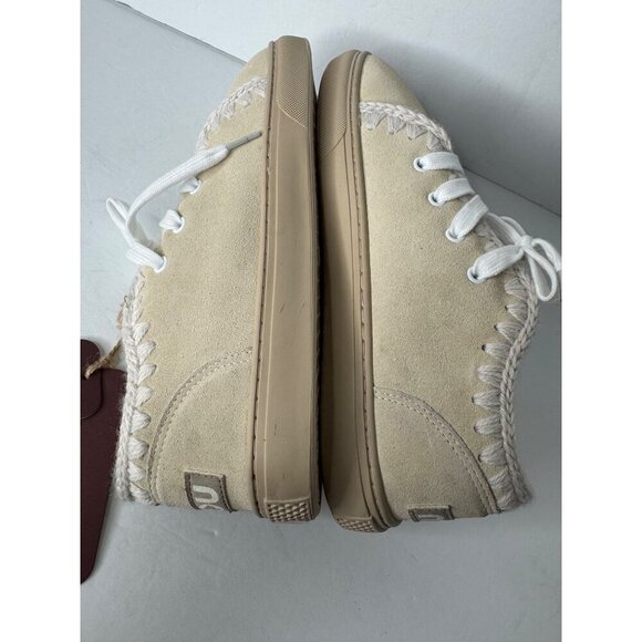 NIB Mou Lace Up Shearling Sneakers in Vanilla EU 41 UK 8 - Picture 5 of 8